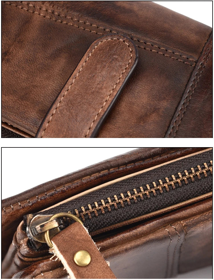 Newsbirds Vintage Fashion Wax oil skin Long Purse Genuine Leather Notecase For Ladies Girls 2 Folds Long Wallet RIFD Men Wallet