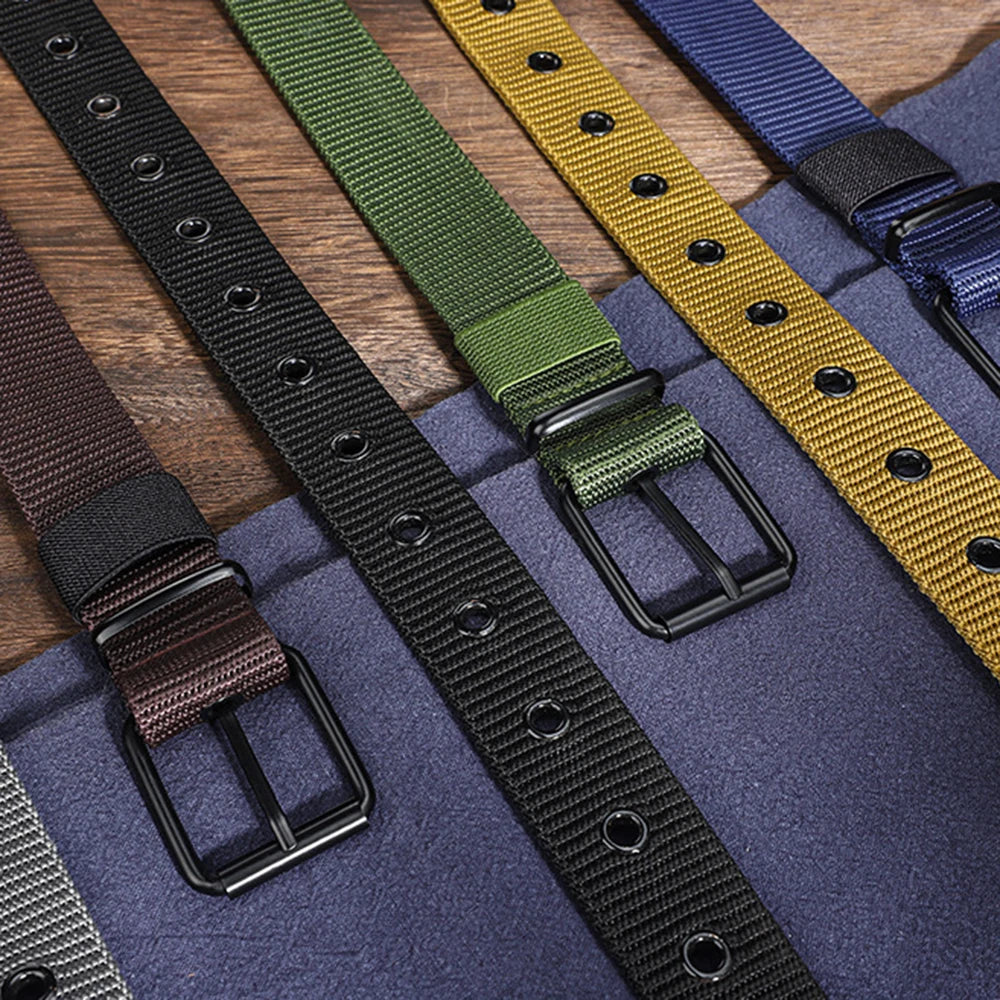 Pin Buckle Nylon Belt for Mens Outdoor Work Military Tactical Hunting High Quality Jeans Strap Canvas Casual Fashion Waistband
