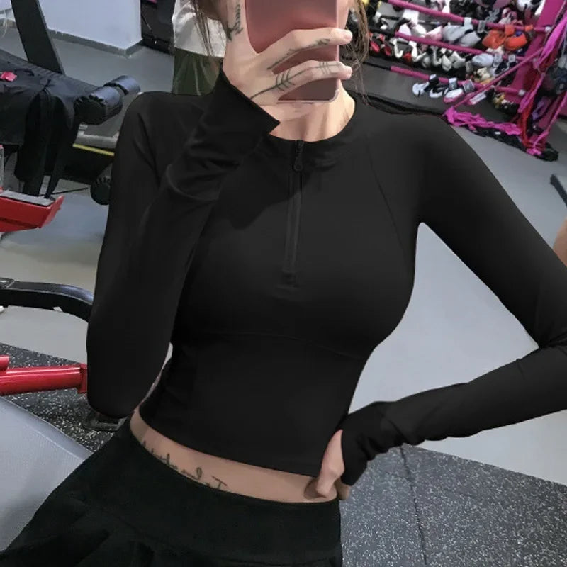 Cloud Hide Running Yoga Shirt for Women Autumn Winter Long Sleeve Blouse Sports Gym Fitness Top HOT Girls T-Shirt Workout Shirts