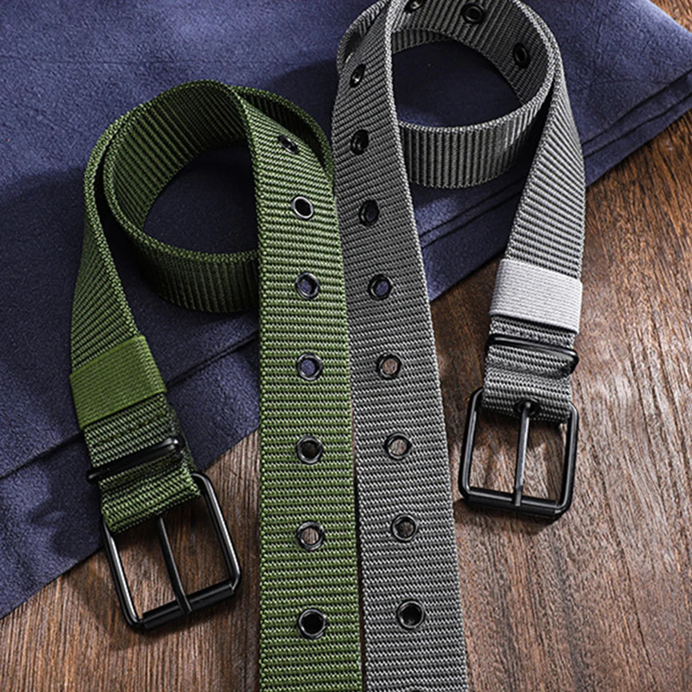 Pin Buckle Nylon Belt for Mens Outdoor Work Military Tactical Hunting High Quality Jeans Strap Canvas Casual Fashion Waistband