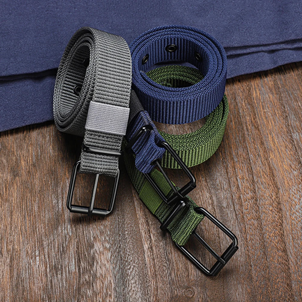 Pin Buckle Nylon Belt for Mens Outdoor Work Military Tactical Hunting High Quality Jeans Strap Canvas Casual Fashion Waistband