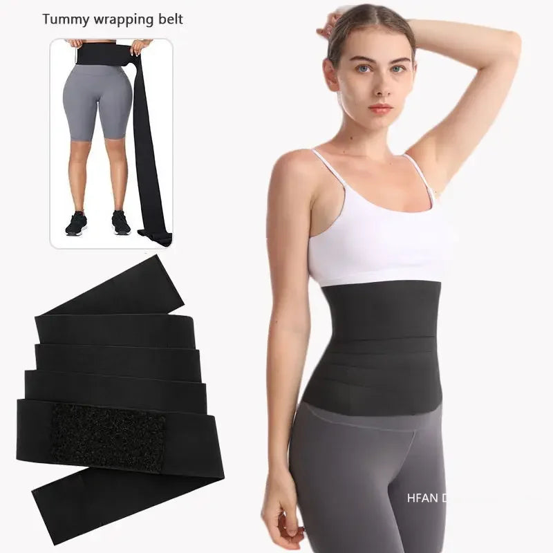 Women Waist Bandage Wrap Trimmer Belt Waist Trainer Shaperwear Slimming Fat Burning For Postpartum Sheath Belt