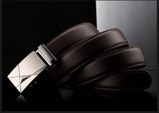 Hot Selling Men Belt Fashion Pu Alloy Automatic Buckle Business Affairs Casual Decoration Belt Men's Belts 3.5cm Luxury Belt