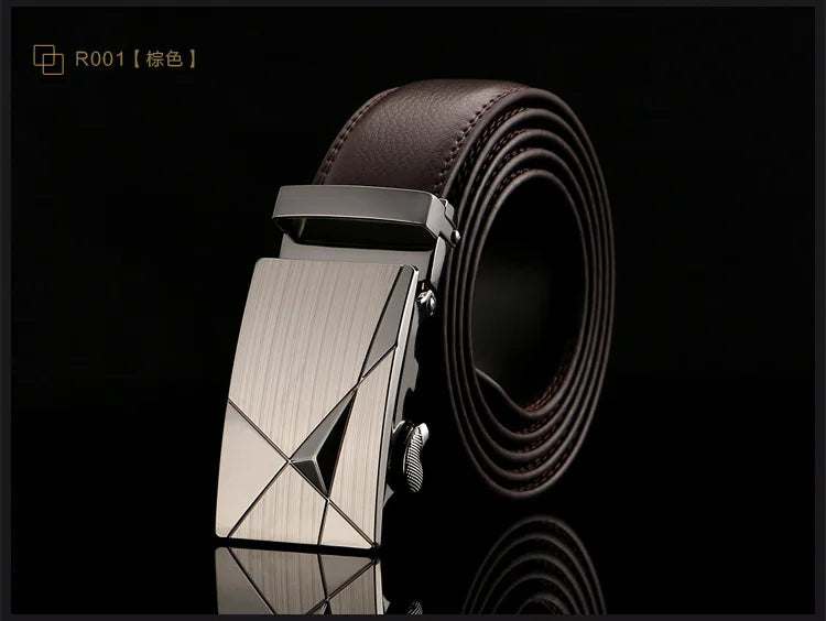Hot Selling Men Belt Fashion Pu Alloy Automatic Buckle Business Affairs Casual Decoration Belt Men's Belts 3.5cm Luxury Belt