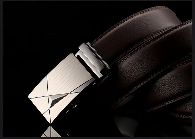 Hot Selling Men Belt Fashion Pu Alloy Automatic Buckle Business Affairs Casual Decoration Belt Men's Belts 3.5cm Luxury Belt