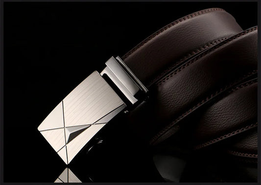 Hot Selling Men Belt Fashion Pu Alloy Automatic Buckle Business Affairs Casual Decoration Belt Men's Belts 3.5cm Luxury Belt