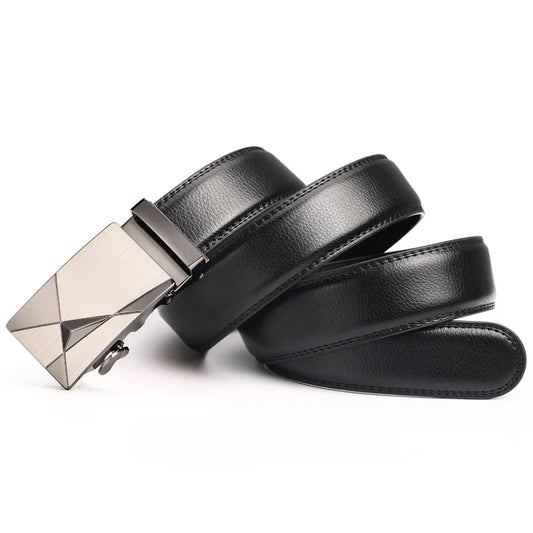 Hot Selling Men Belt Fashion Pu Alloy Automatic Buckle Business Affairs Casual Decoration Belt Men's Belts 3.5cm Luxury Belt