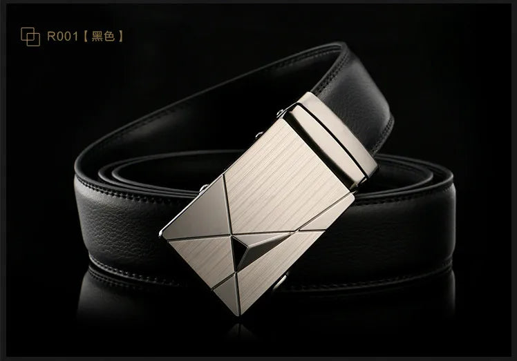 Hot Selling Men Belt Fashion Pu Alloy Automatic Buckle Business Affairs Casual Decoration Belt Men's Belts 3.5cm Luxury Belt