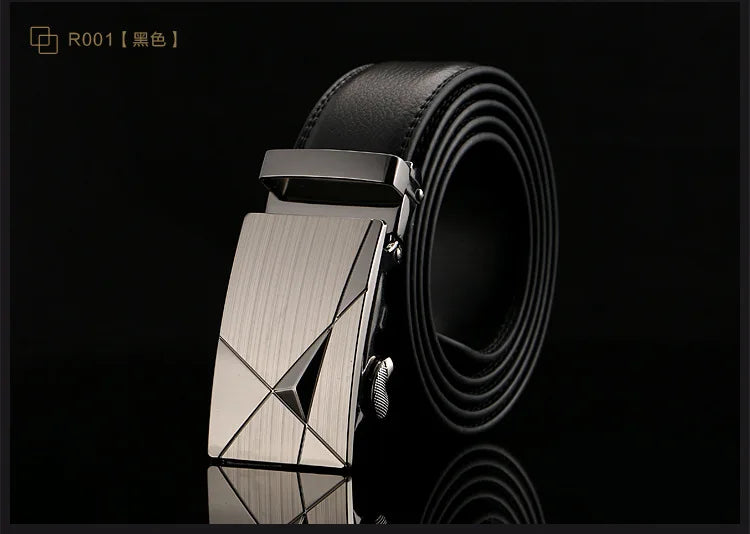 Hot Selling Men Belt Fashion Pu Alloy Automatic Buckle Business Affairs Casual Decoration Belt Men's Belts 3.5cm Luxury Belt