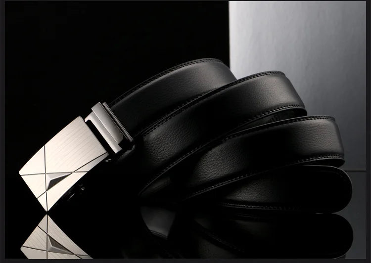 Hot Selling Men Belt Fashion Pu Alloy Automatic Buckle Business Affairs Casual Decoration Belt Men's Belts 3.5cm Luxury Belt