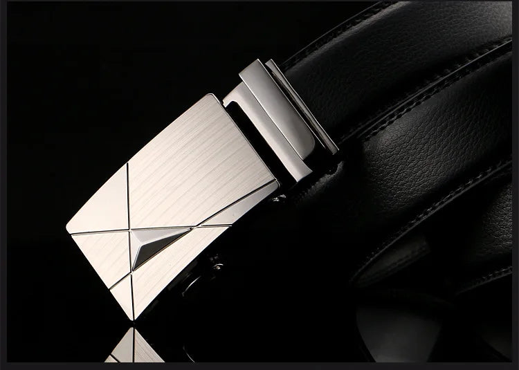 Hot Selling Men Belt Fashion Pu Alloy Automatic Buckle Business Affairs Casual Decoration Belt Men's Belts 3.5cm Luxury Belt