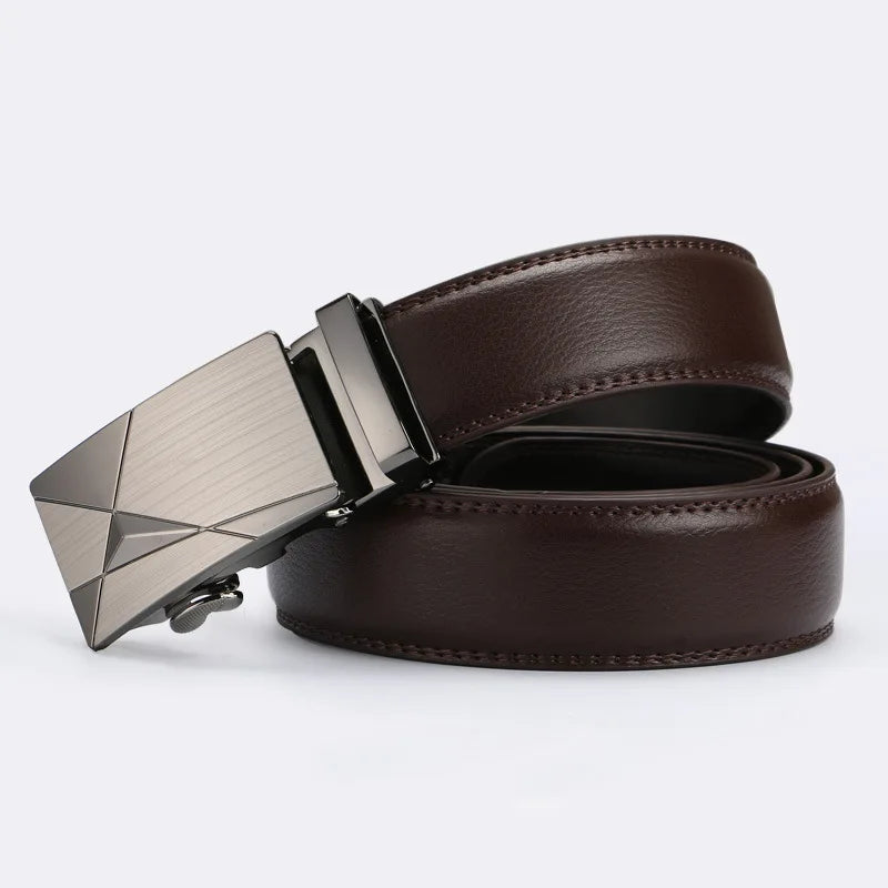 Hot Selling Men Belt Fashion Pu Alloy Automatic Buckle Business Affairs Casual Decoration Belt Men's Belts 3.5cm Luxury Belt