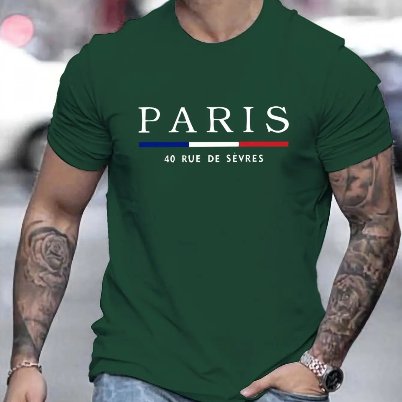 Paris Shirts Men's T-Shirts 3D Print Mens Clothes Short Sleeve Mens T Shirt Crew Neck Oversized T Shirt Fashion Men's Clothing ﻿