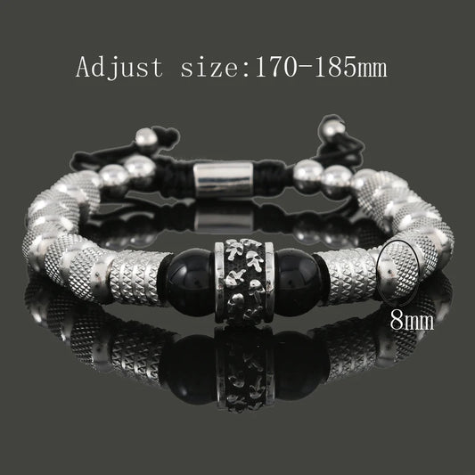 Luxury Set Helmet Bracelets Enemal Bangle Men Viking Logo Stainless Steel Cuff Bracelet For Gentleman style Pulseras Jewelry