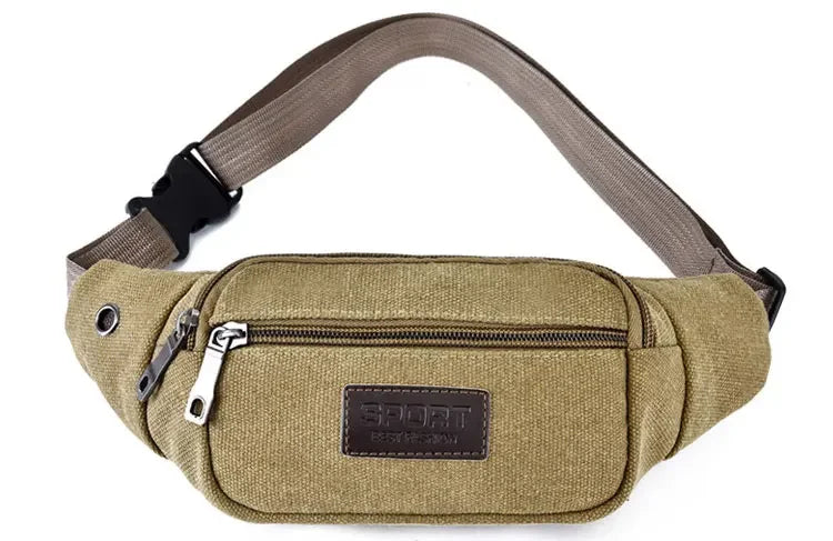New Sports Waist Packs Casual Canvas Hidden Anti-theft Chest Bags Body Running for Men Women Tourist Cycle Crossbody Bag Pocket