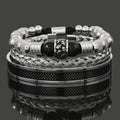 Luxury Set Helmet Bracelets Enemal Bangle Men Viking Logo Stainless Steel Cuff Bracelet For Gentleman style Pulseras Jewelry