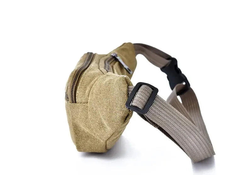 New Sports Waist Packs Casual Canvas Hidden Anti-theft Chest Bags Body Running for Men Women Tourist Cycle Crossbody Bag Pocket