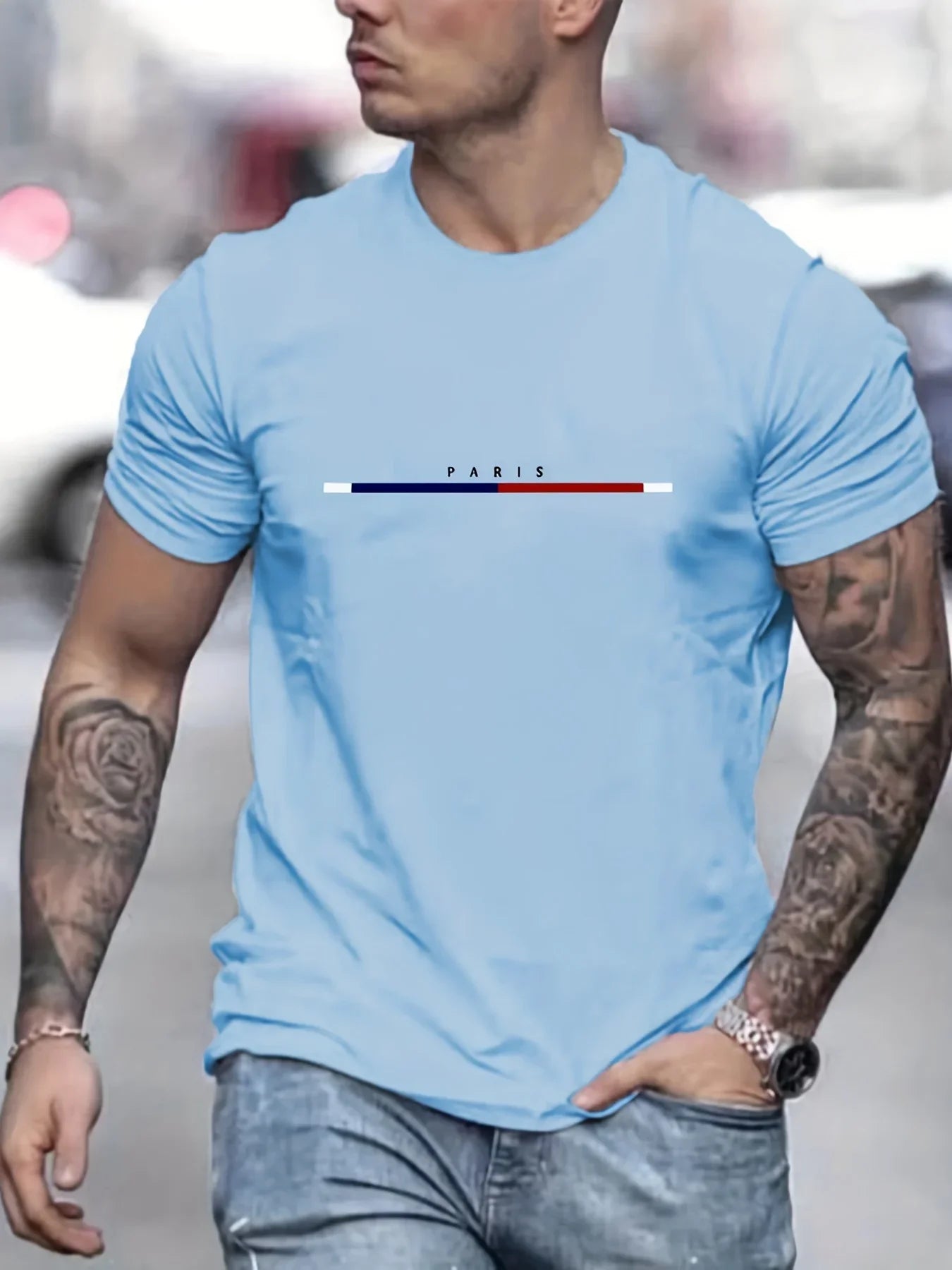 Paris Shirts Men's T-Shirts 3D Print Mens Clothes Short Sleeve Mens T Shirt Crew Neck Oversized T Shirt Fashion Men's Clothing ﻿