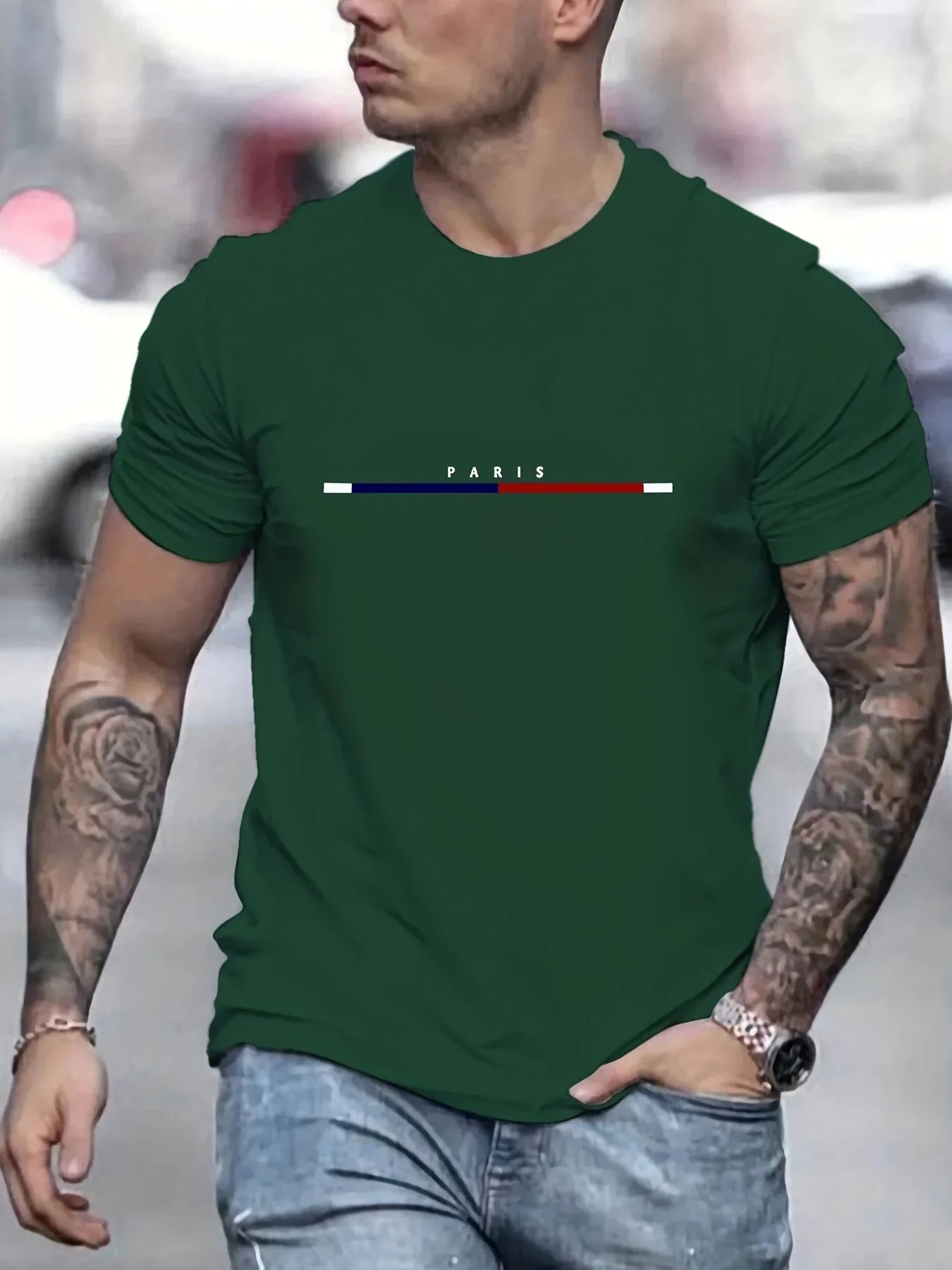 Paris Shirts Men's T-Shirts 3D Print Mens Clothes Short Sleeve Mens T Shirt Crew Neck Oversized T Shirt Fashion Men's Clothing ﻿