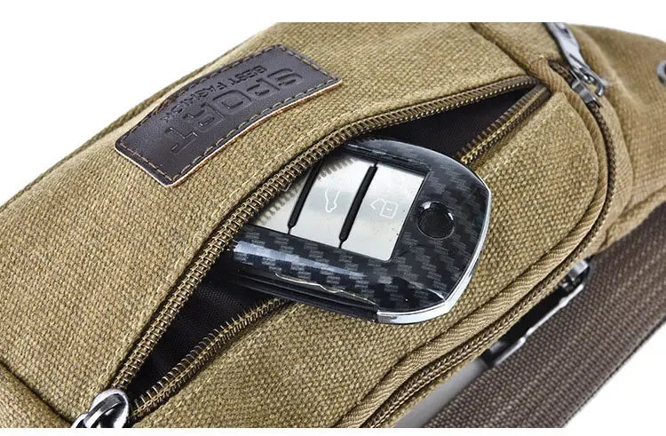 New Sports Waist Packs Casual Canvas Hidden Anti-theft Chest Bags Body Running for Men Women Tourist Cycle Crossbody Bag Pocket