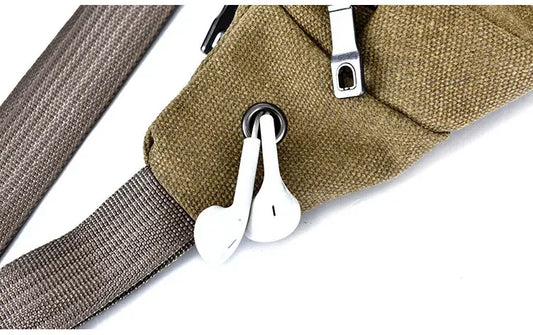 New Sports Waist Packs Casual Canvas Hidden Anti-theft Chest Bags Body Running for Men Women Tourist Cycle Crossbody Bag Pocket