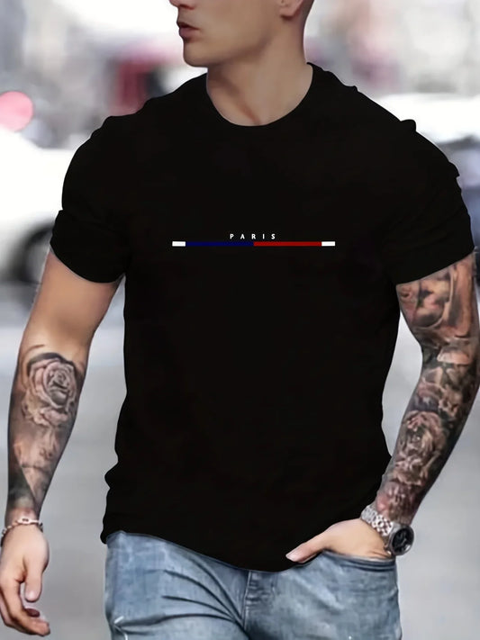 Paris Shirts Men's T-Shirts 3D Print Mens Clothes Short Sleeve Mens T Shirt Crew Neck Oversized T Shirt Fashion Men's Clothing ﻿