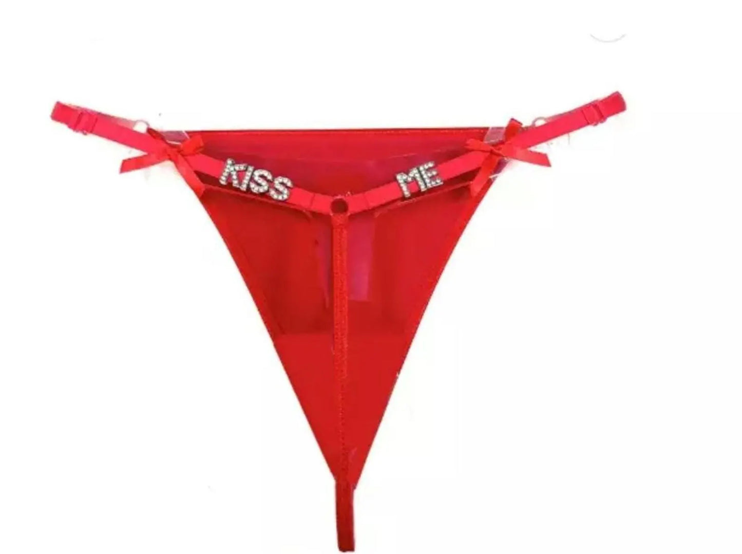 Personalized Bow Thong With Silver or Golden Charms,Custom Name Thong