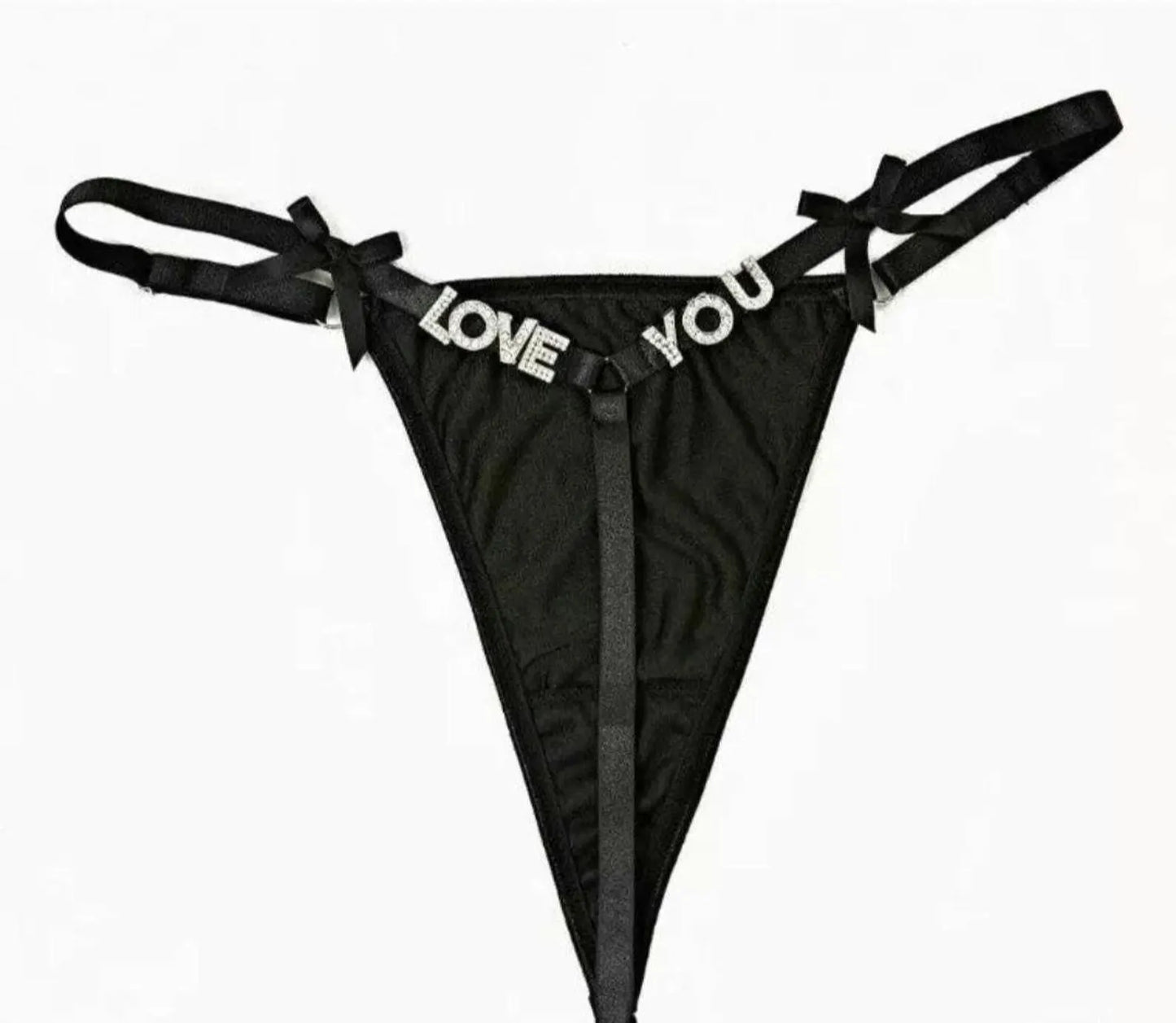 Personalized Bow Thong With Silver or Golden Charms,Custom Name Thong
