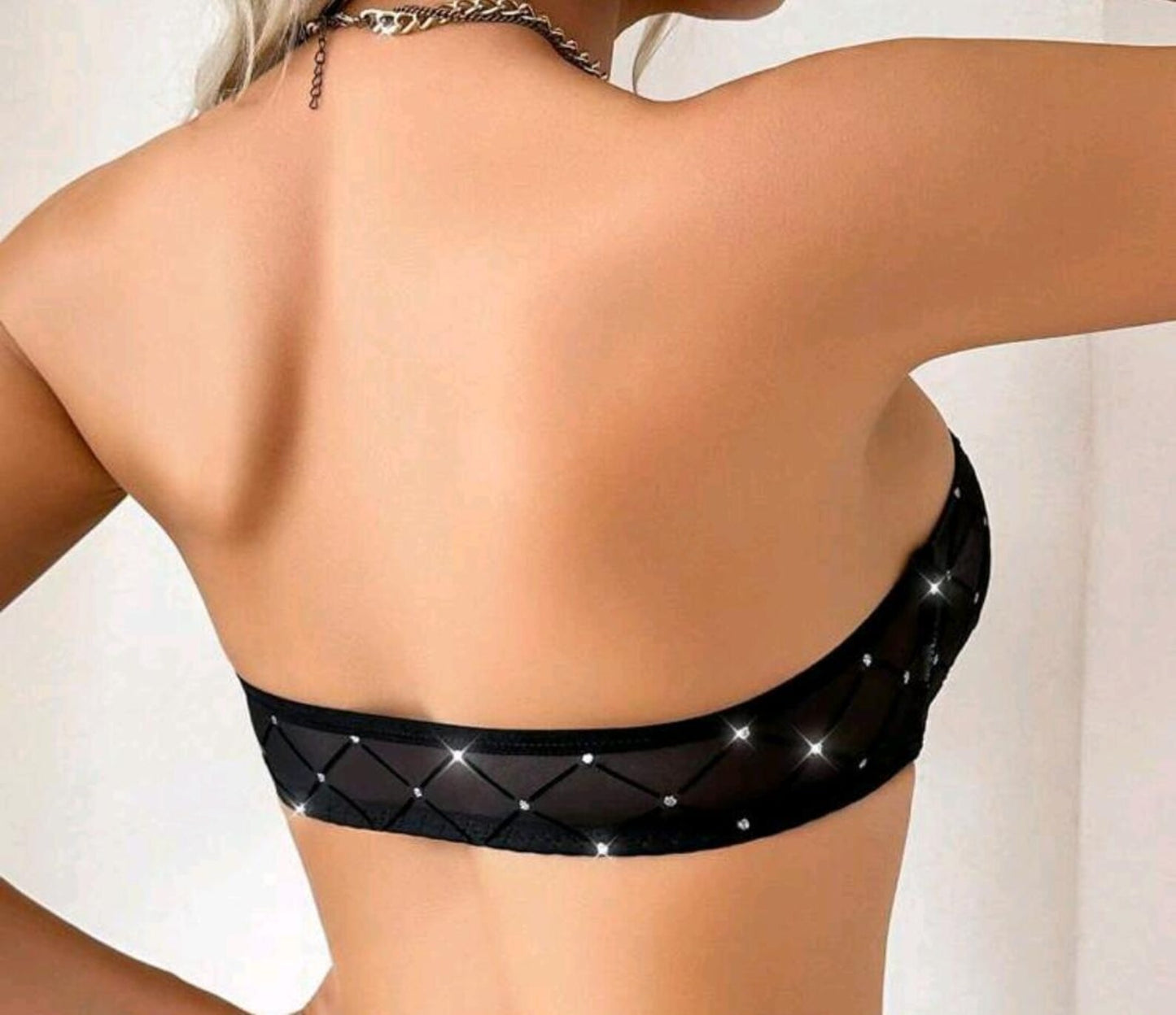 Sexy Crystal Hand Made Bra & Thong Party Wear